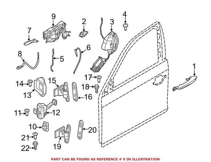 BMW Exterior Door Handle Base 51217187228